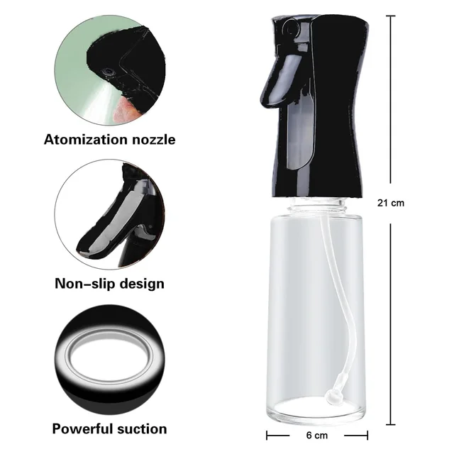 Oil Spray Bottle 300ml – Fine Mist Glass Dispenser for Cooking