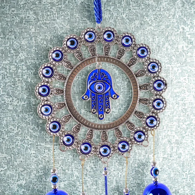 Om Evil Eye Wind Chime – Protective Spiritual Home Decor