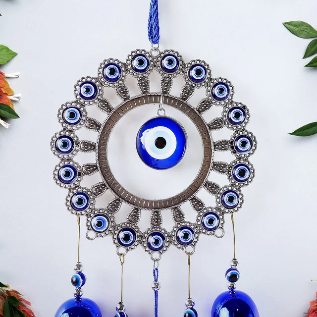 Om Evil Eye Wind Chime – Protective Spiritual Home Decor