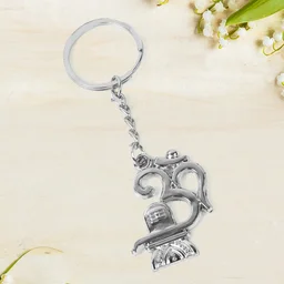 Om Shivling Metal Keychain – Durable Spiritual Pocket Charm