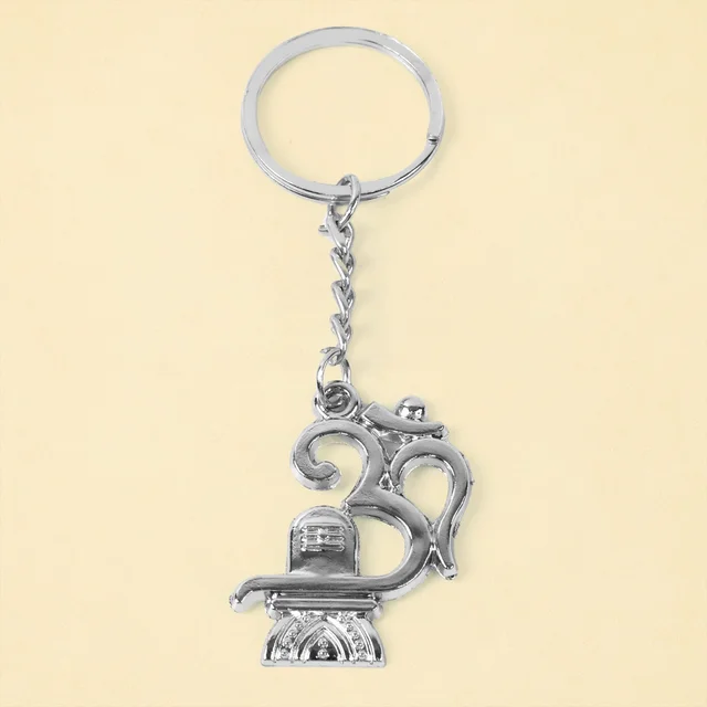 Om Shivling Metal Keychain – Durable Spiritual Pocket Charm