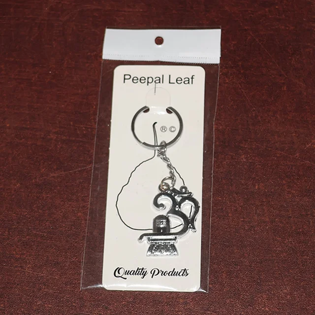 Om Shivling Metal Keychain – Durable Spiritual Pocket Charm