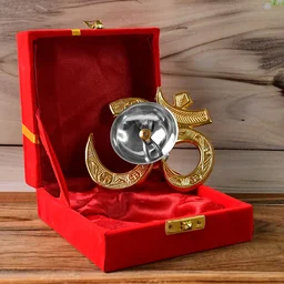 Om Symbol Brass Oil Diya – Elegant Spiritual Puja Lamp