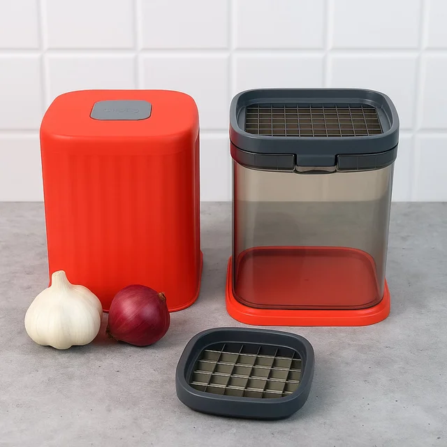 Onion Chopper – Multipurpose Manual Press with Storage Box