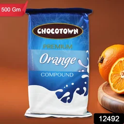 Orange Chocolate Compound – Premium Baking Slab 500gm | Chocotown