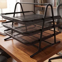 Organizer Rack – Durable 3-Tier Metal Storage for Office & Home