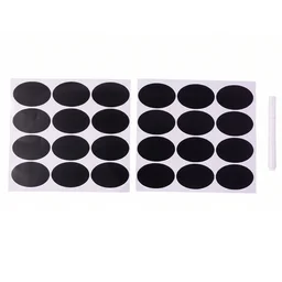 Oval Chalkboard Sticker Labels with Marker Pen, Reusable Jar Labels (1 Set)