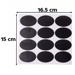Oval Chalkboard Sticker Labels with Marker Pen, Reusable Jar Labels (1 Set)