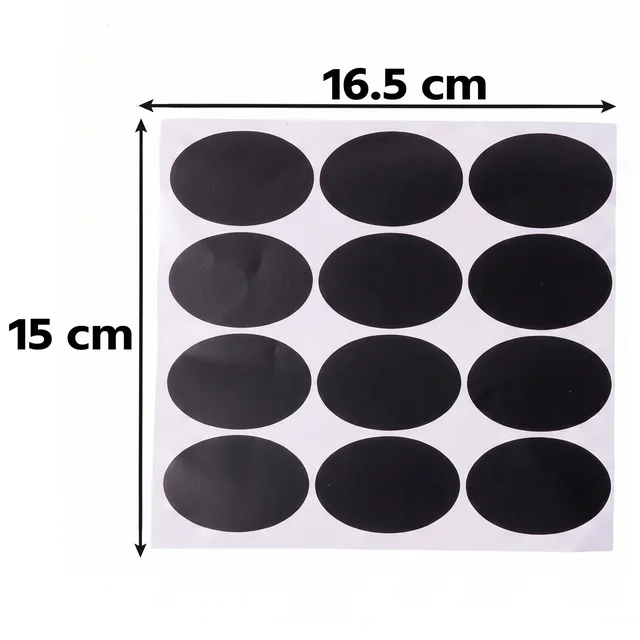 Oval Chalkboard Sticker Labels with Marker Pen, Reusable Jar Labels (1 Set)