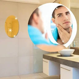 Oval Mirror Wall Sticker – Frameless, Easy Peel & Stick | Indo Glow
