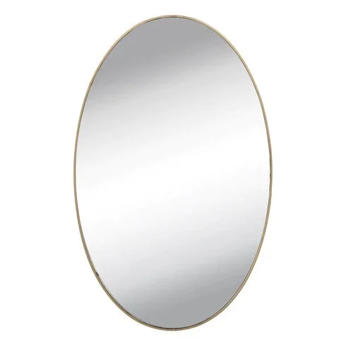 Oval Mirror Wall Sticker – Frameless, Easy Peel & Stick | Indo Glow