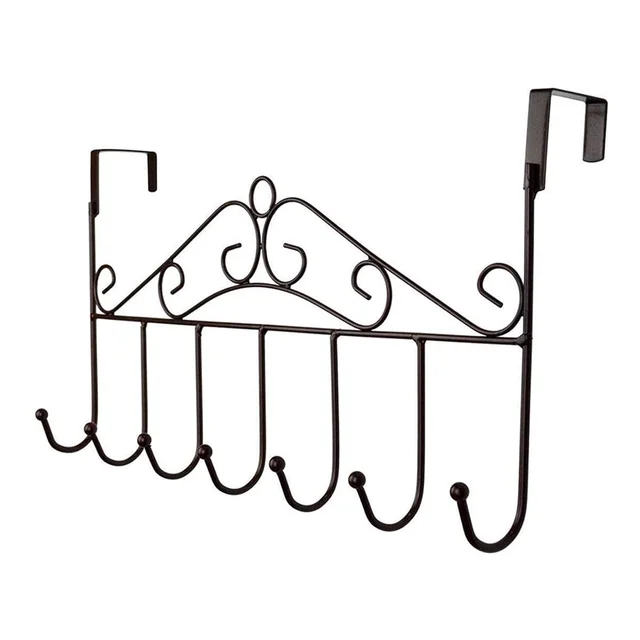 Over Door Hanger Rack – 7 Hooks Metal Organizer | Indo Glow
