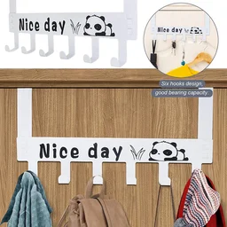 Over Door Hook Rack – 6 Heavy-Duty Carbon Steel | Indo Glow