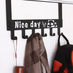 Over Door Hook Rack – 6 Heavy-Duty Carbon Steel | Indo Glow