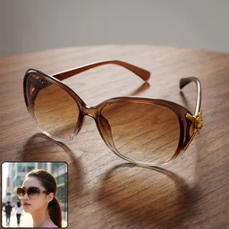 Oversized Sunglasses for Women – Trendy Gradient Lenses & Gold Accents