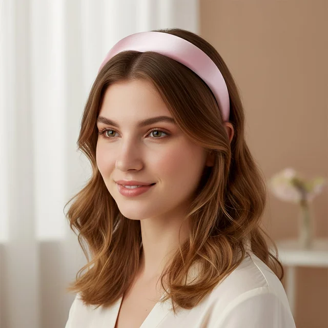 Padded Satin Hairband – Comfortable & Stylish Accessory