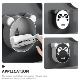 Panda Soap Box – Waterproof Wall-Mounted Flip-Top Holder