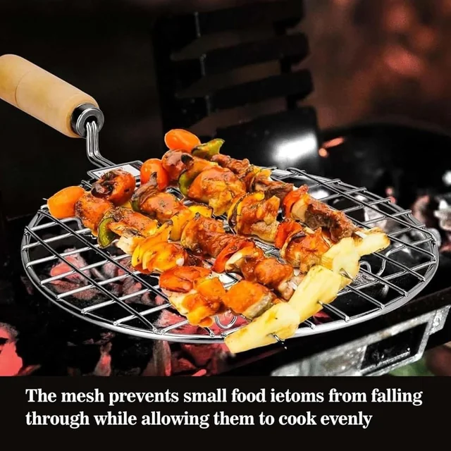 Papad Jali Roaster – Stainless Steel with Wooden Handle | CookAura