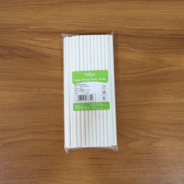 Paper Straws – Sog-Resistant & Eco-Friendly 6mm x 200mm, 50 pcs