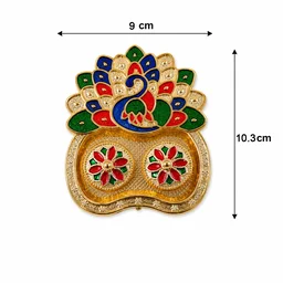 Peacock Shaped Kankavati – Traditional Puja Storage Box