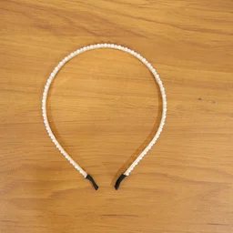 Pearl Beaded Hair Band – Elegant Slim Golden Metal Headband