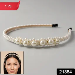 Pearl Beaded Headband – Elegant and Lightweight for Daily & Party Wear