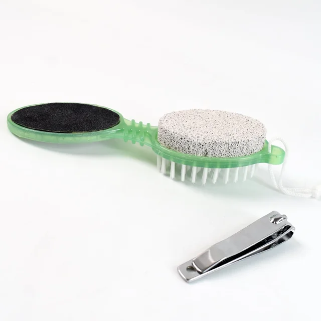 Pedicure Tool – 5-in-1 Foot Scrubber with Nail Cutter for Smooth Feet