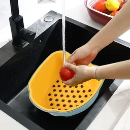 Pepper Shape Washing Bowl – 2-in-1 Draining & Serving Set