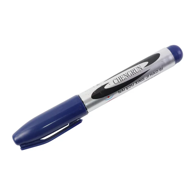 Permanent Marker Pen – Bold Blue Ink with Quick-Dry Formula