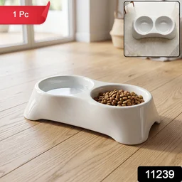 Pet Double Bowl Feeder – Anti-Slip Design for Easy Feeding