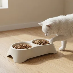 Pet Double Bowl Feeder – Anti-Slip Design for Easy Feeding