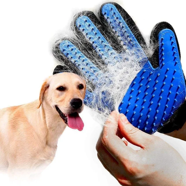 Pet Grooming Deshedding Glove – Gentle Fur Removal & Massage