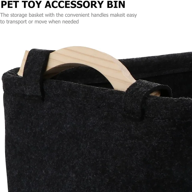 Pet Toy Storage Basket – Collapsible Felt Organizer for Dogs