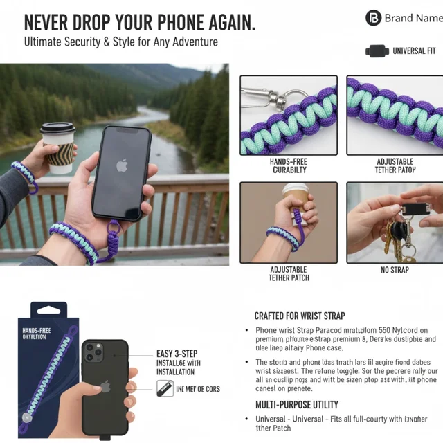 Phone Wrist Strap – Adjustable Multipurpose Lanyard | Gambit