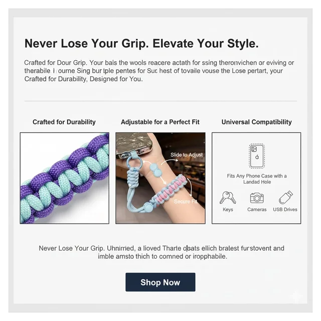 Phone Wrist Strap – Adjustable Multipurpose Lanyard | Gambit