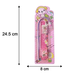 Pink Kids Stationery Set – 4-in-1 School Essentials
