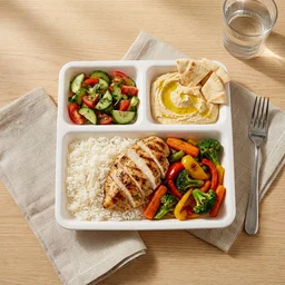 Plastic 3-Compartment Plate – Durable & Portion-Controlled Meal Serving