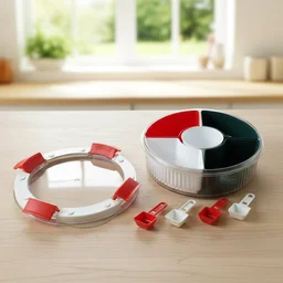 Plastic 5-compartment Spice Storage Box – Easy Kitchen Organization