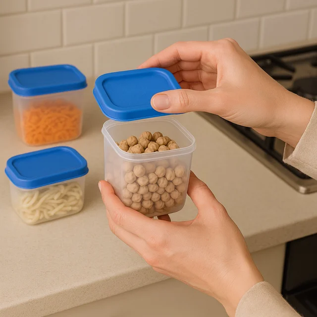 Plastic Airtight Storage Containers – 4-Pc Kitchen Set