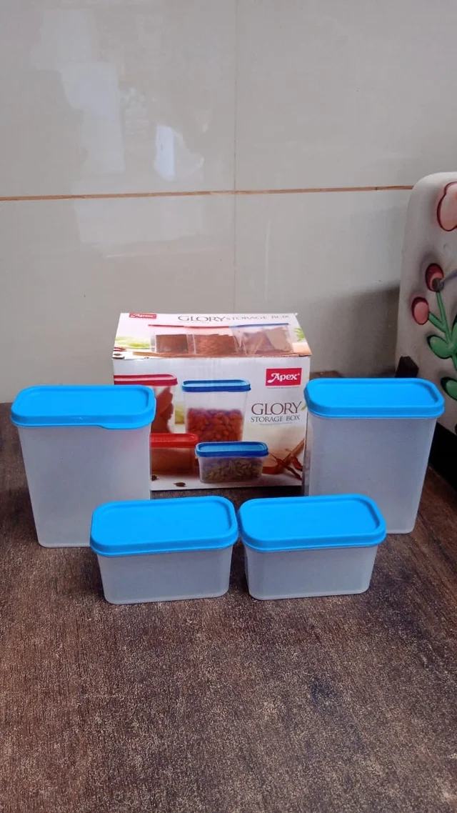 Plastic Airtight Storage Containers – 4-Pc Kitchen Set