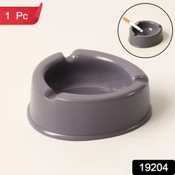 Plastic Ashtray – Durable Grey with Triple Cigarette Slots