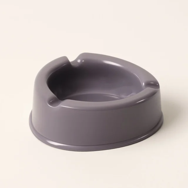 Plastic Ashtray – Durable Grey with Triple Cigarette Slots
