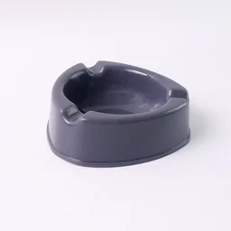 Plastic Ashtray – Durable Grey with Triple Cigarette Slots