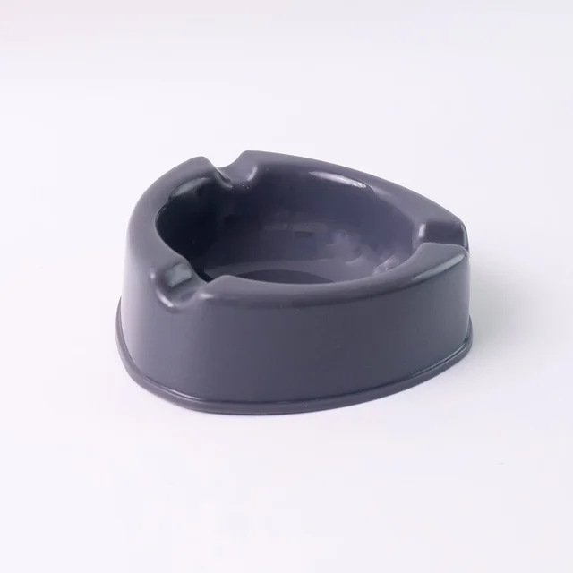 Plastic Ashtray – Durable Grey with Triple Cigarette Slots