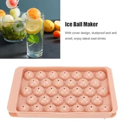 Plastic Ball Ice Cube Tray – Durable & Easy Release with Lid