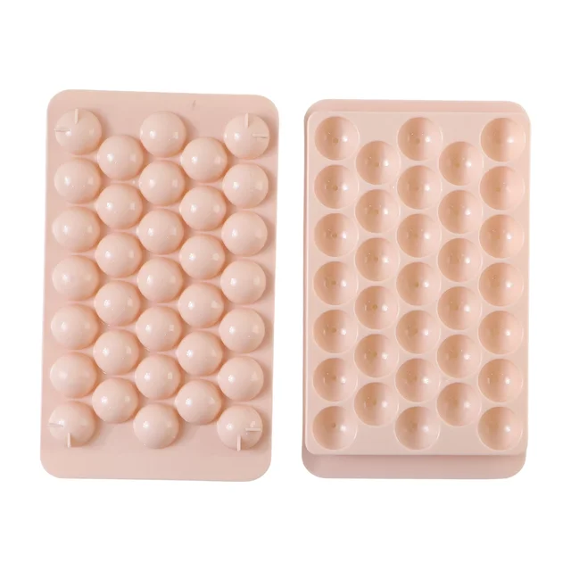 Plastic Ball Ice Cube Tray – Durable & Easy Release with Lid