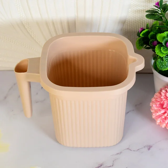 Plastic Bath Mug Set – Square, 1000ml (4 Pc) | Mini Bubbles