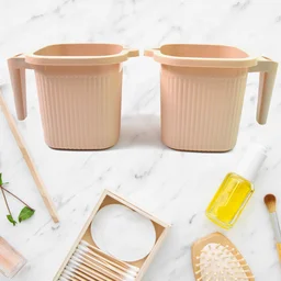 Plastic Bath Mug Set – Square, 1000ml (4 Pc) | Mini Bubbles