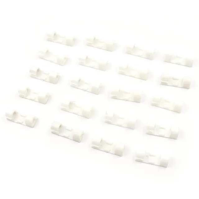 Plastic Cable Clips – Strong Adhesive Wire Organizer (20 Pcs) | WipeTech