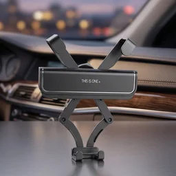 Plastic Car Mobile Phone Holder Air Vent Mount 360 Degree Rotating (1 Pc)